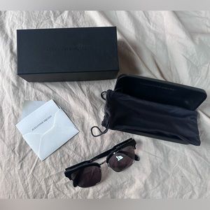 Alexander McQueen Half Rim Cateye Sunglasses with box and card